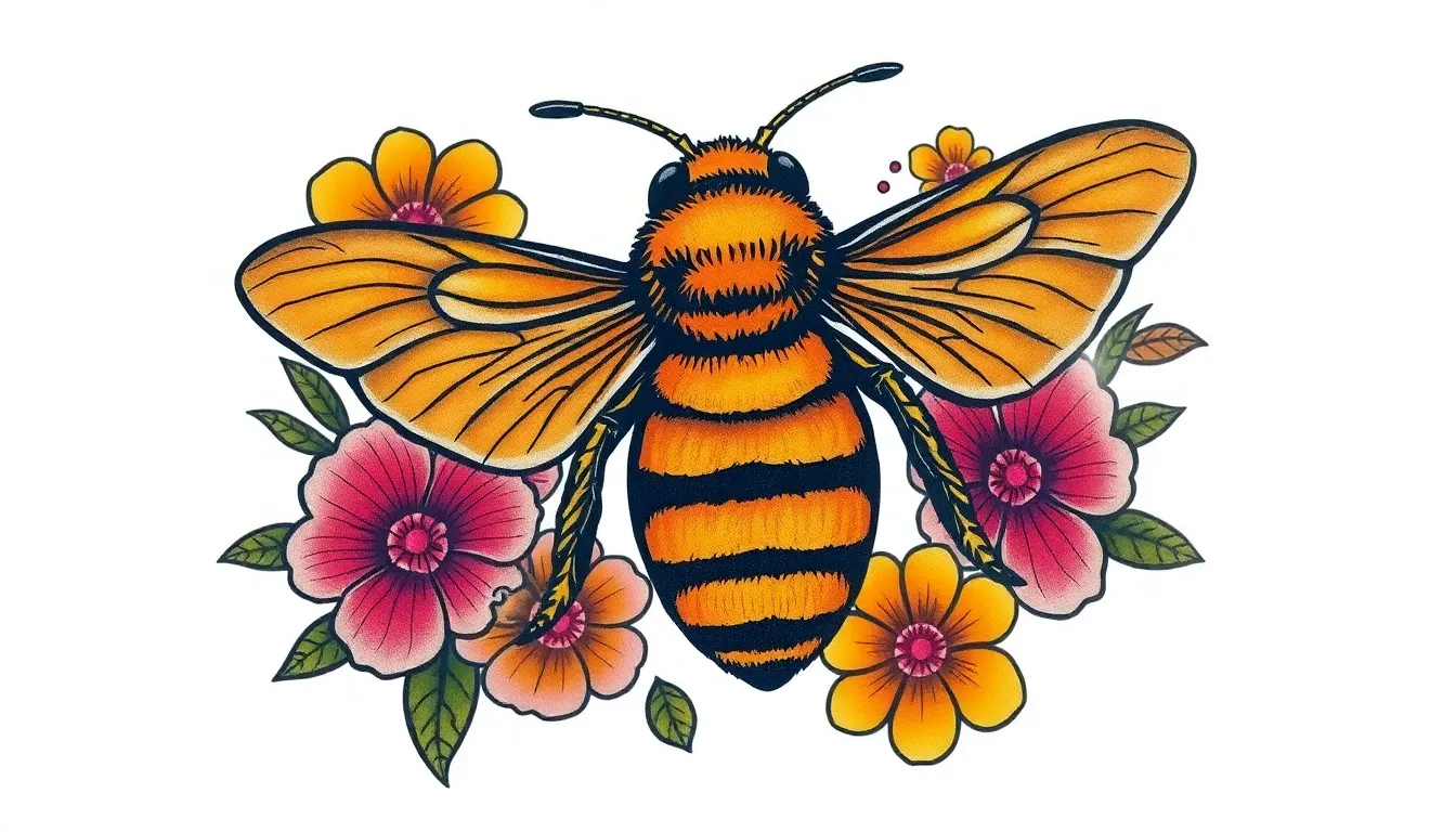 50+ Stunning Bee Tattoo Ideas That Will Make You Buzz With Excitement 4 50+ Stunning Bee Tattoo Ideas That Will Make You Buzz With Excitement 3