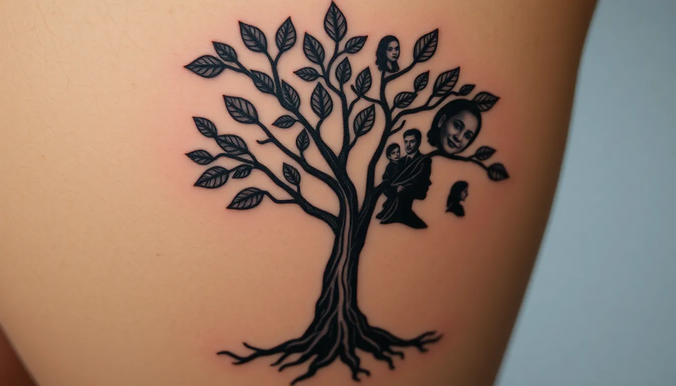 50+ Stunning Family Tree Tattoo Ideas That Honor Your Loved Ones Forever 4 50+ Stunning Family Tree Tattoo Ideas That Honor Your Loved Ones Forever 3
