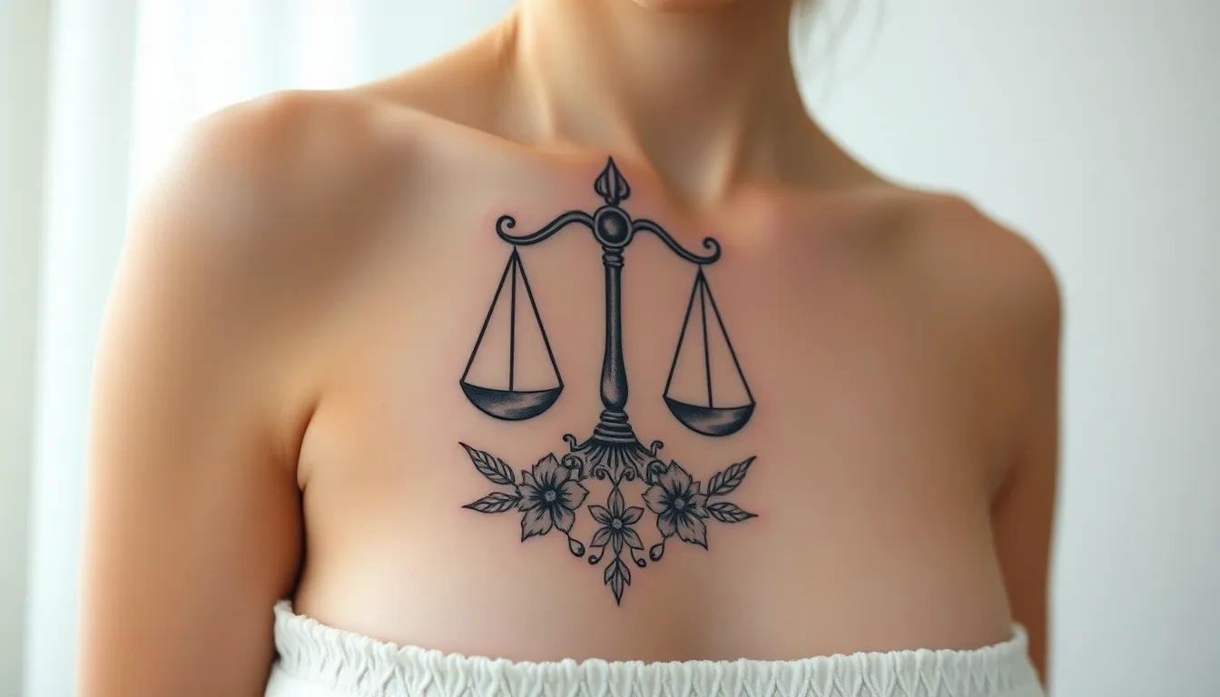 50+ Stunning Libra Tattoo Ideas: From Minimalist Scales to Bold Constellation Designs 3