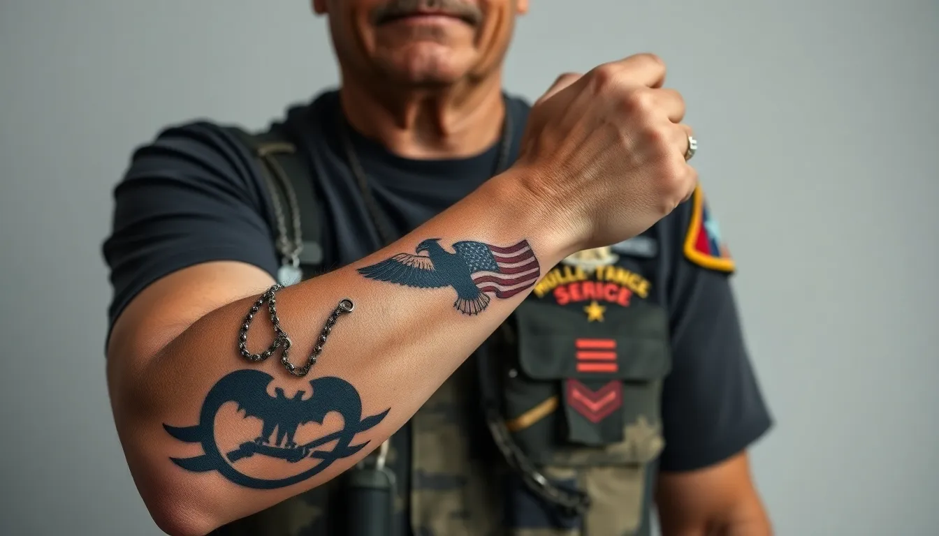 50+ Patriotic Tattoo Ideas: Eagles, Flags & Military Tributes That Honor America 4 50+ Patriotic Tattoo Ideas: Eagles, Flags & Military Tributes That Honor America 3