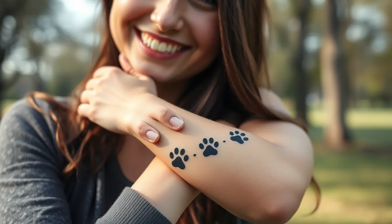 50+ Paw Print Tattoo Ideas: Memorial, Realistic & Watercolor Designs 4 50+ Paw Print Tattoo Ideas: Memorial, Realistic & Watercolor Designs 3
