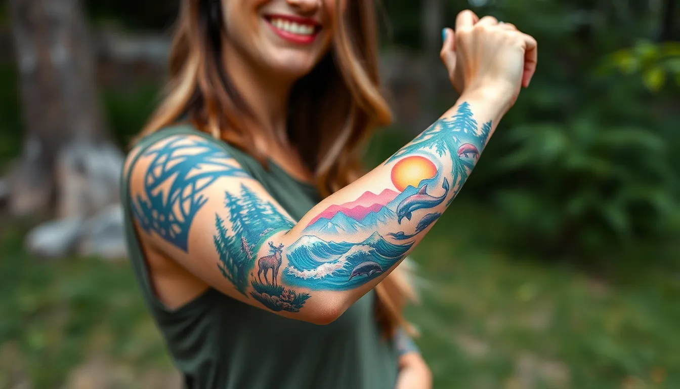 50+ Stunning Sleeve Tattoo Ideas for Women: Floral, Geometric & Bold Designs 4 50+ Stunning Sleeve Tattoo Ideas for Women: Floral, Geometric & Bold Designs 3