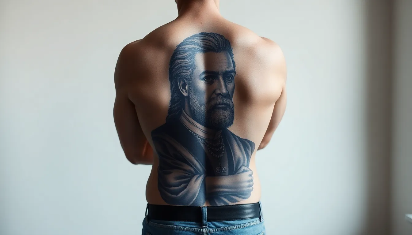 50 Bold Back Tattoo Ideas for Men: Tribal, Animal & Portrait Designs That Command Attention 6 50 Bold Back Tattoo Ideas for Men: Tribal, Animal & Portrait Designs That Command Attention 5