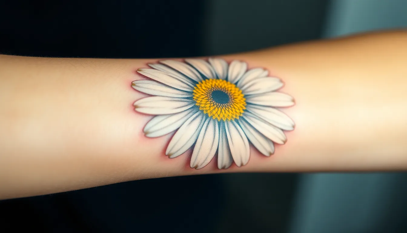 50+ Stunning Daisy Tattoo Ideas That Will Make You Want Floral Ink Right Now 6 50+ Stunning Daisy Tattoo Ideas That Will Make You Want Floral Ink Right Now 5
