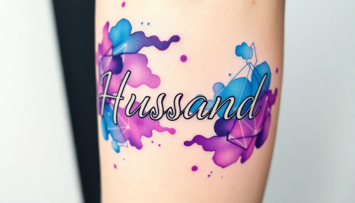 75 Beautiful Husband's Name Tattoo Ideas That Celebrate Your Love Story 6 75 Beautiful Husband's Name Tattoo Ideas That Celebrate Your Love Story 5