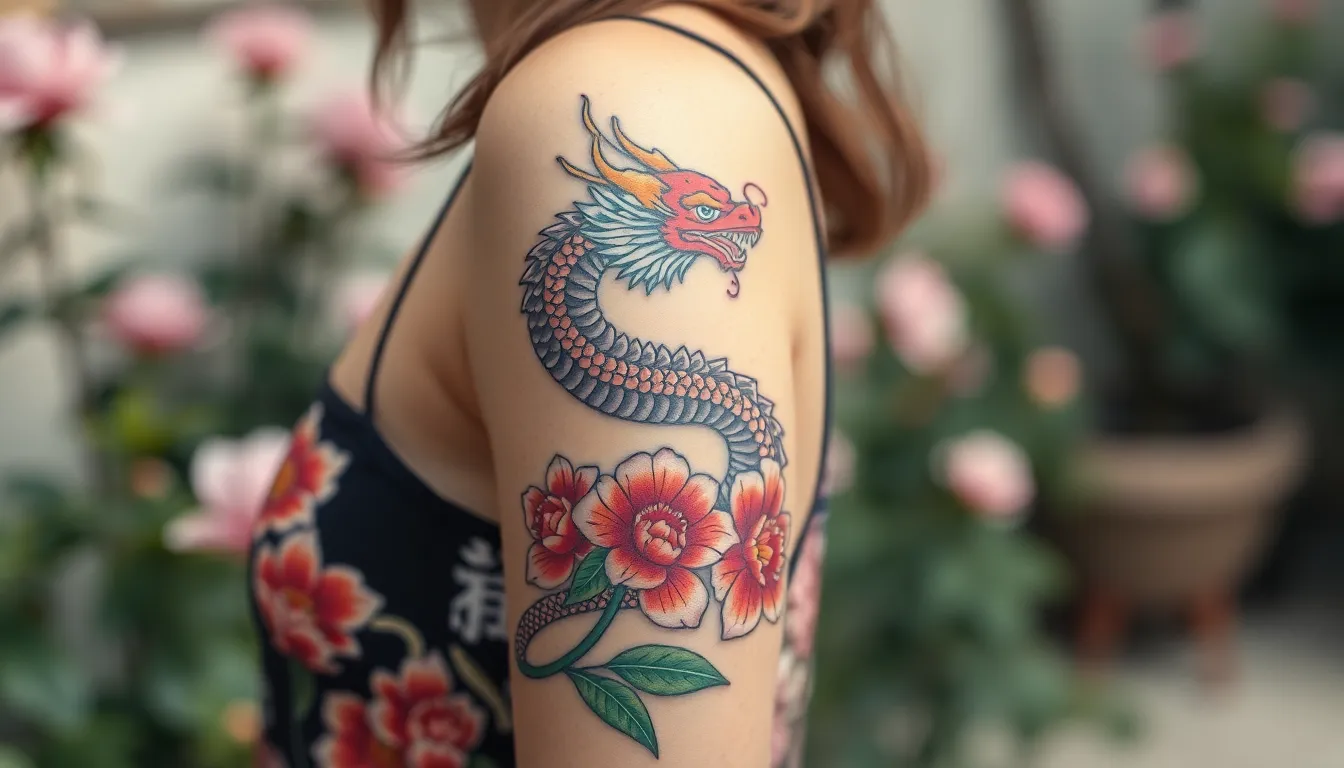 25 Stunning Japanese Tattoo Ideas for Women: Sakura, Koi & Dragon Designs 6 25 Stunning Japanese Tattoo Ideas for Women: Sakura, Koi & Dragon Designs 5