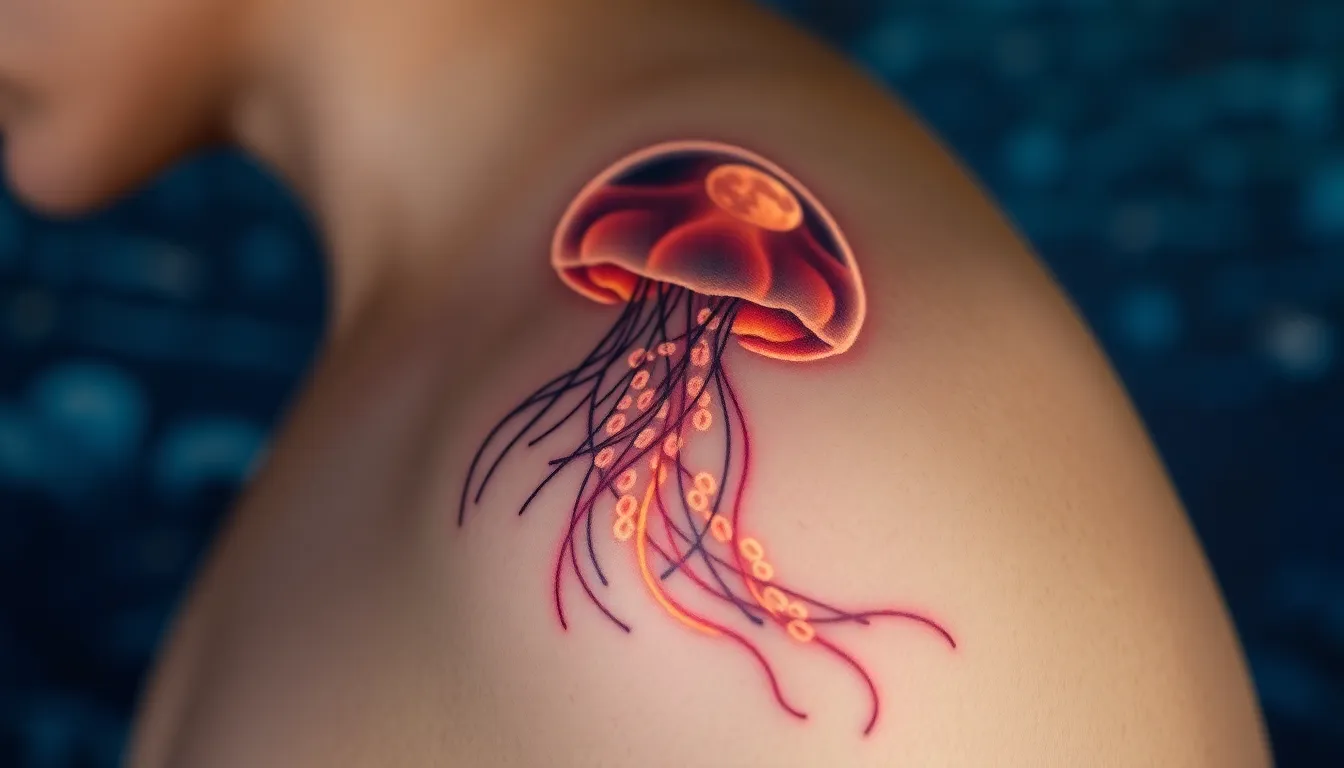 30 Stunning Jellyfish Tattoo Ideas That Will Make You Want Ocean Ink 6 30 Stunning Jellyfish Tattoo Ideas That Will Make You Want Ocean Ink 5