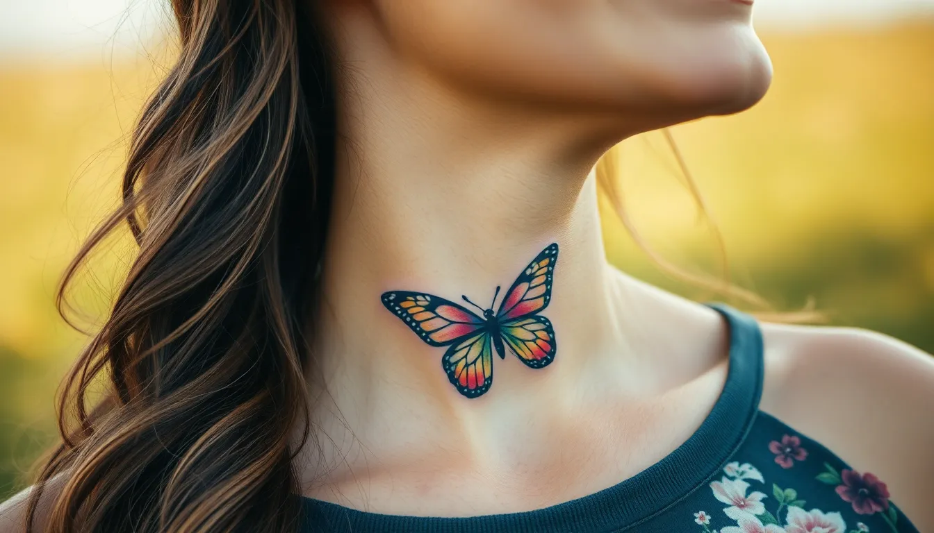 35 Stunning Neck Tattoo Ideas for Women: Delicate to Bold Designs 6 35 Stunning Neck Tattoo Ideas for Women: Delicate to Bold Designs 5