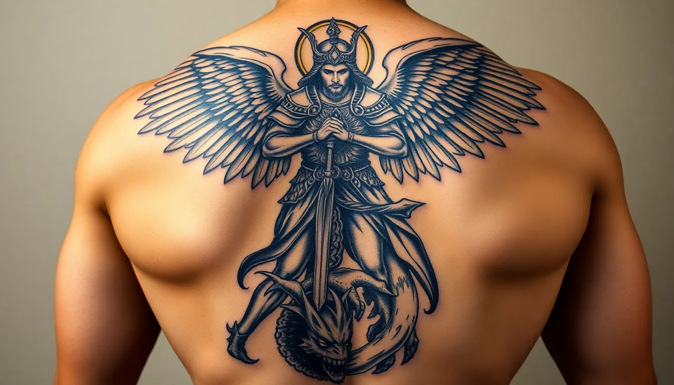 50 Religious Tattoo Ideas for Guys: Crosses, Angels & Biblical Verses That Inspire 6 50 Religious Tattoo Ideas for Guys: Crosses, Angels & Biblical Verses That Inspire 5
