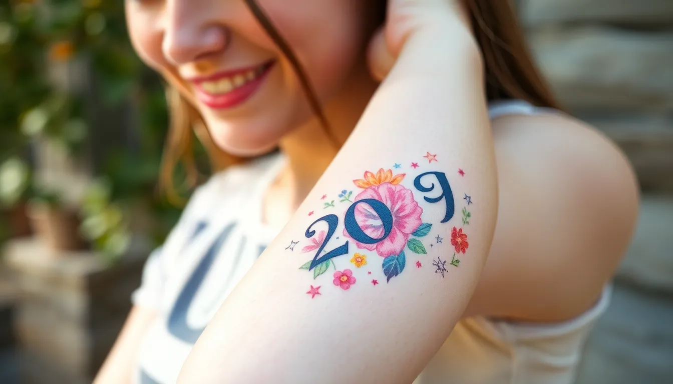50+ Stunning Birth Year Tattoo Ideas: From Roman Numerals to Creative Designs 8 50+ Stunning Birth Year Tattoo Ideas: From Roman Numerals to Creative Designs 7