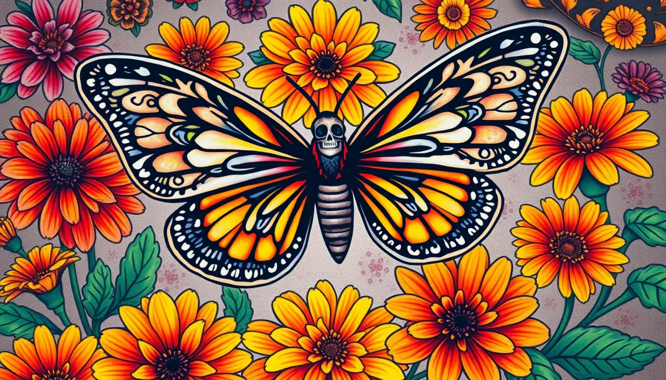 50+ Day of the Dead Tattoo Ideas: Sugar Skulls, La Catrina & Memorial Designs 8 50+ Day of the Dead Tattoo Ideas: Sugar Skulls, La Catrina & Memorial Designs 7