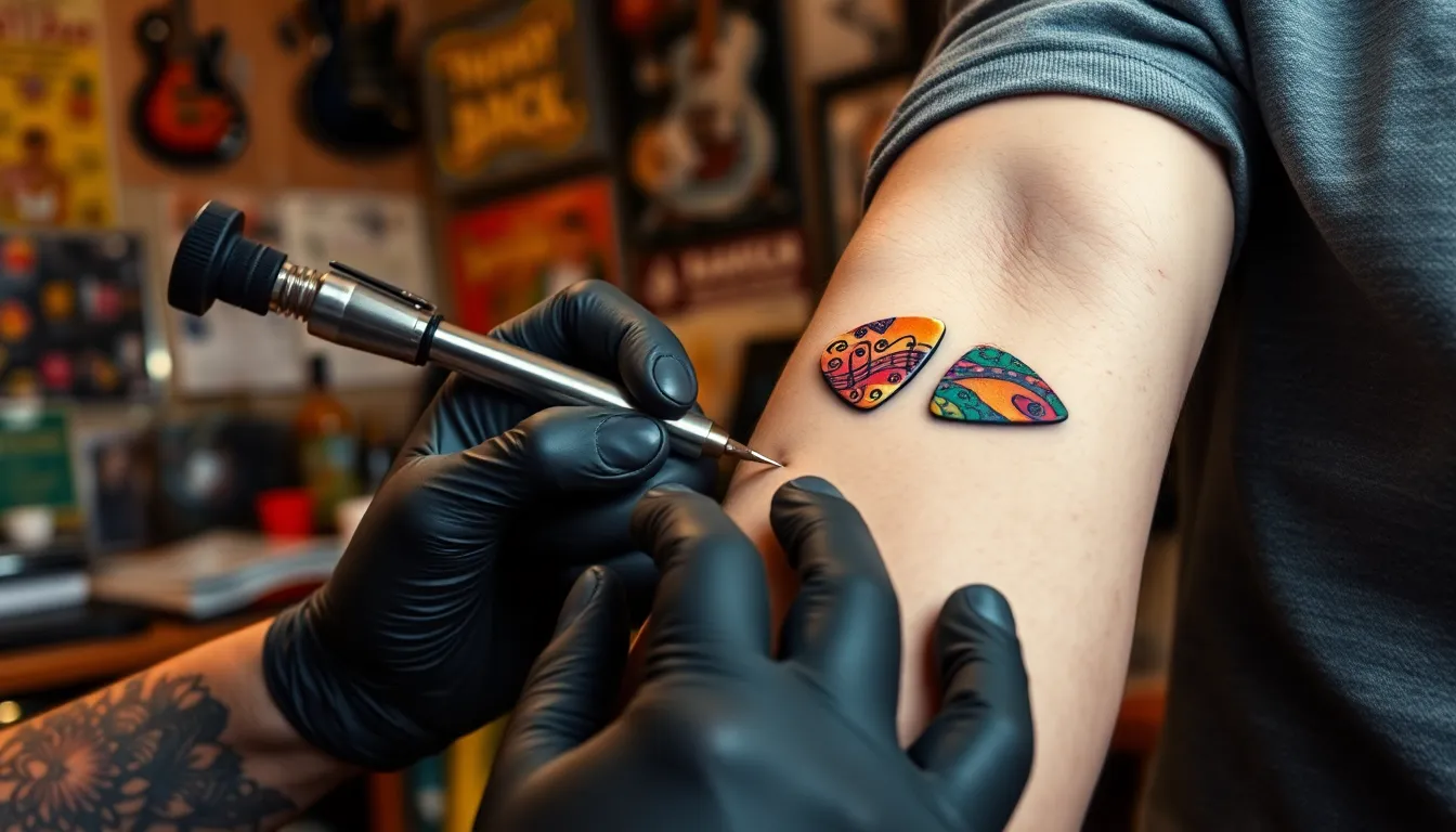50+ Guitar Tattoo Ideas: From Acoustic to Electric Designs That Rock 8 50+ Guitar Tattoo Ideas: From Acoustic to Electric Designs That Rock 7