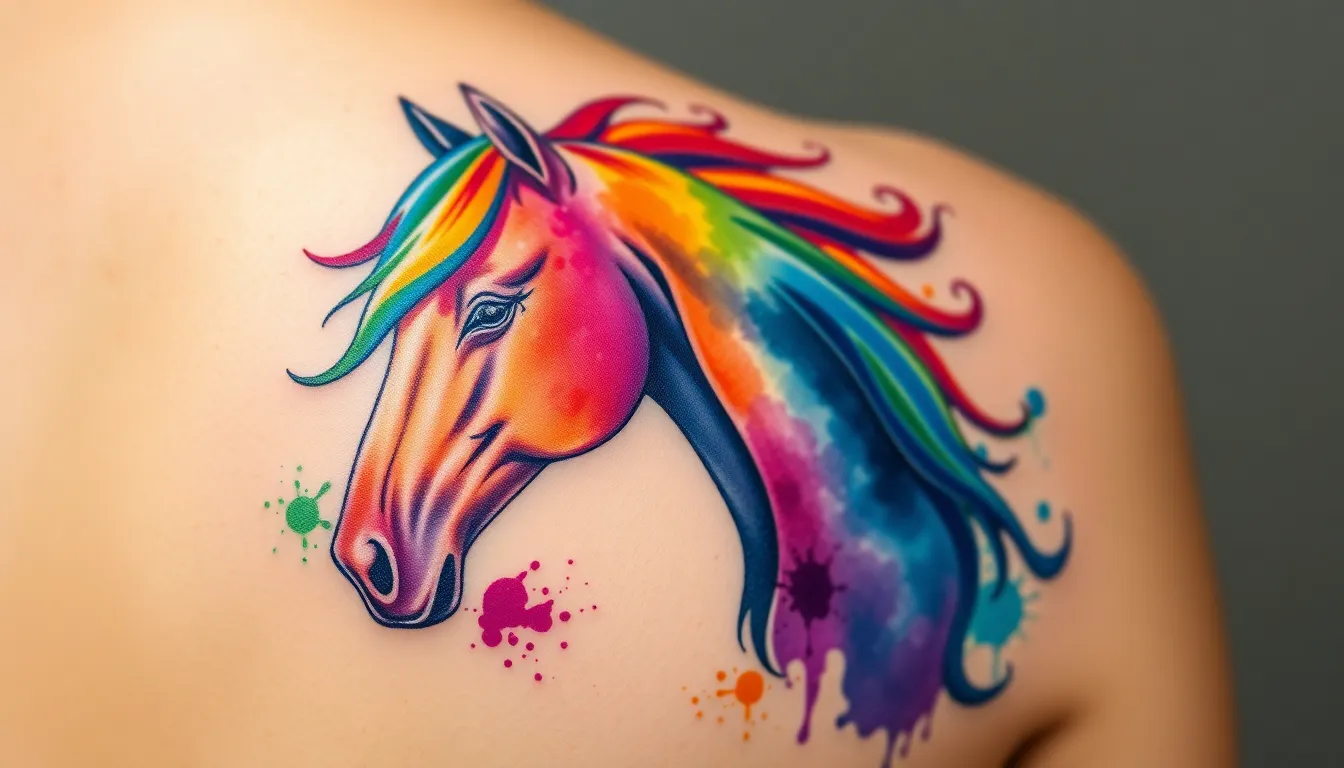 50+ Stunning Horse Tattoo Ideas: From Realistic Portraits to Minimalist Designs 8 50+ Stunning Horse Tattoo Ideas: From Realistic Portraits to Minimalist Designs 7