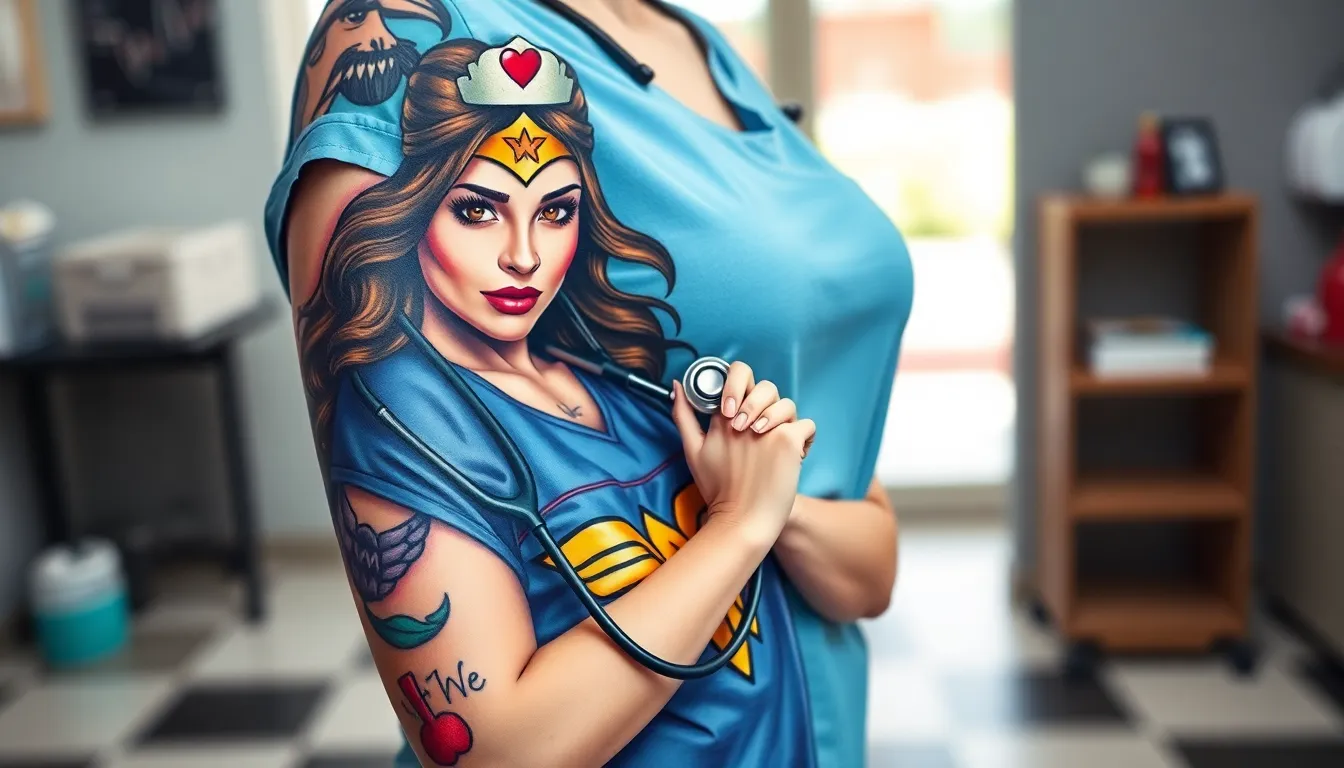 50+ Inspiring Nurse Tattoo Ideas That Celebrate Your Medical Career 8 50+ Inspiring Nurse Tattoo Ideas That Celebrate Your Medical Career 7
