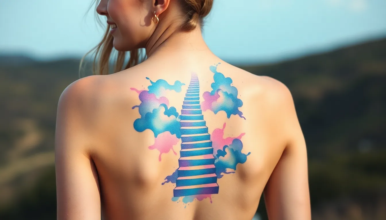 25 Stunning Stairway to Heaven Tattoo Ideas That Will Inspire Your Next Ink 8 25 Stunning Stairway to Heaven Tattoo Ideas That Will Inspire Your Next Ink 7