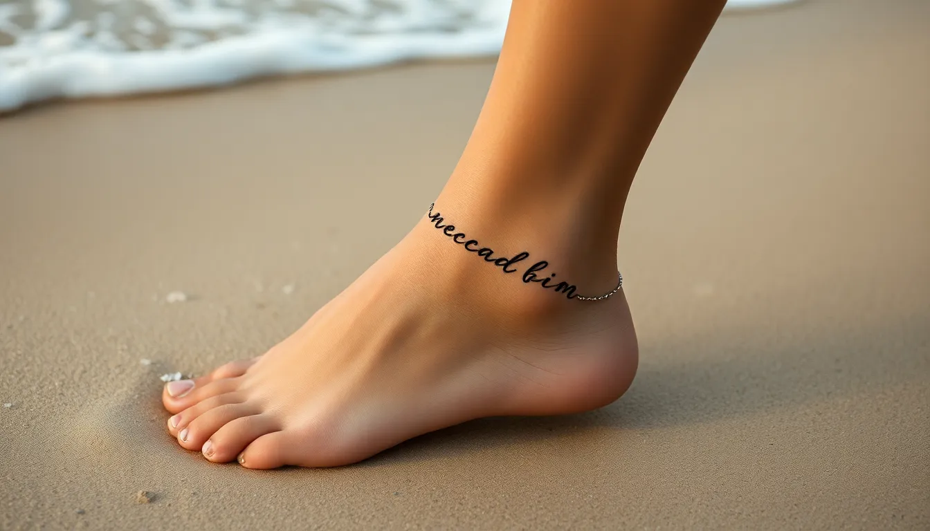 50+ Stunning Tattoo Anklet Ideas: From Delicate Florals to Bold Tribal Designs 7