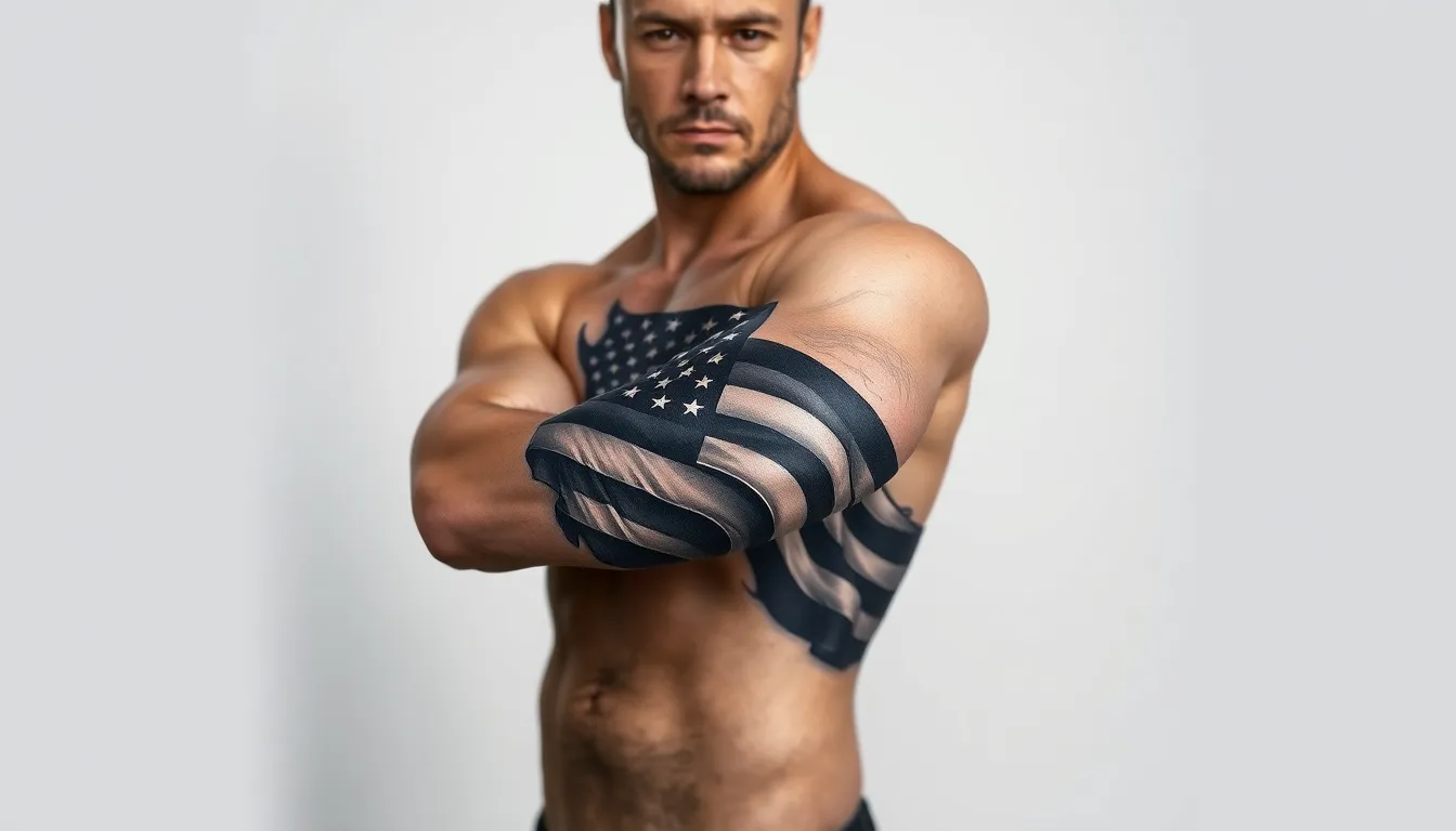 50+ American Flag Tattoo Ideas: Patriotic Designs for Every Style & Placement 10 50+ American Flag Tattoo Ideas: Patriotic Designs for Every Style & Placement 9