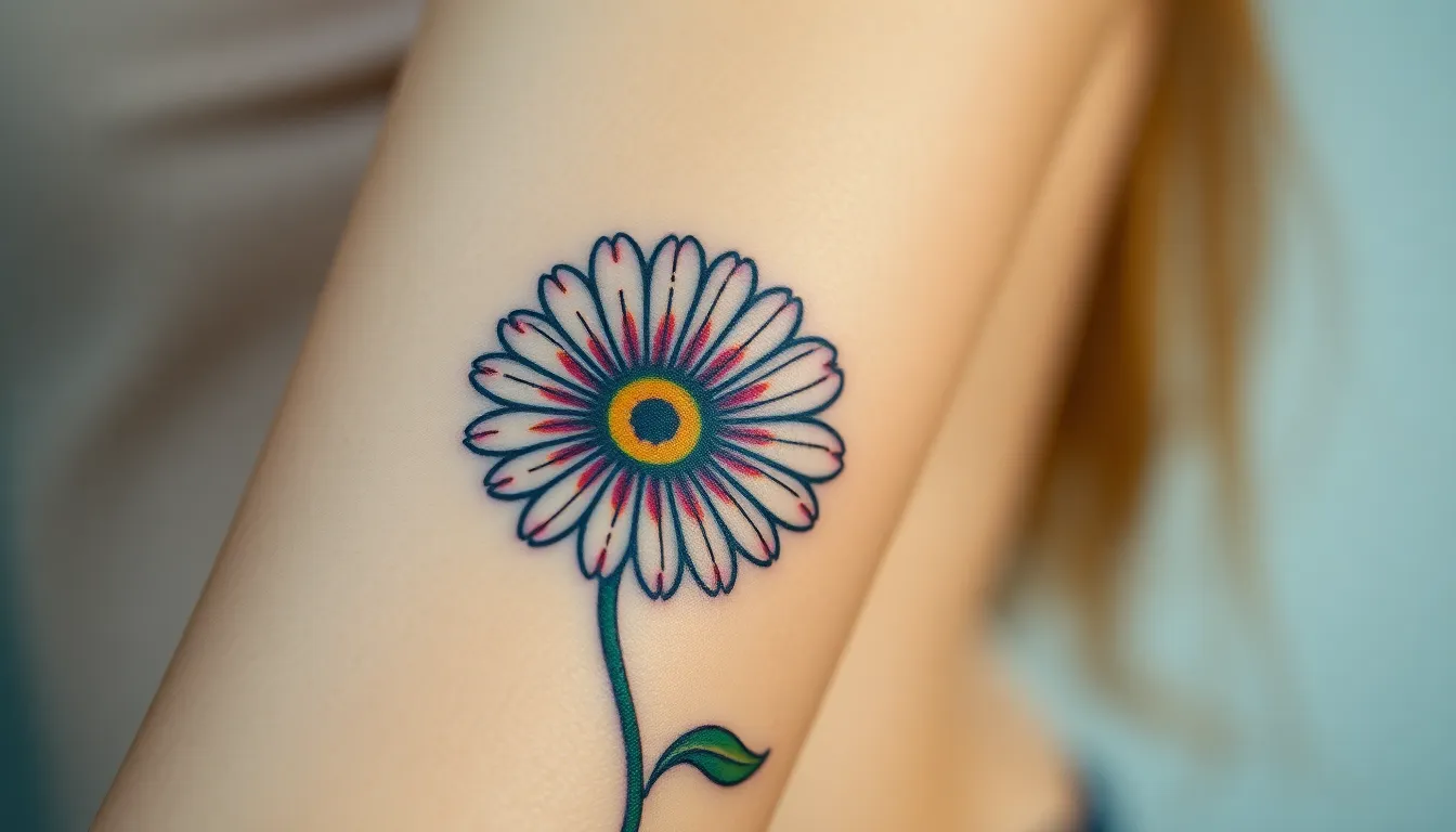 50+ Stunning Daisy Tattoo Ideas That Will Make You Want Floral Ink Right Now 10 50+ Stunning Daisy Tattoo Ideas That Will Make You Want Floral Ink Right Now 9