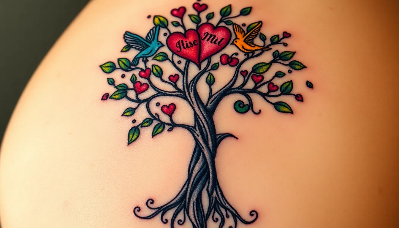 50+ Stunning Family Tree Tattoo Ideas That Honor Your Loved Ones Forever 10 50+ Stunning Family Tree Tattoo Ideas That Honor Your Loved Ones Forever 9