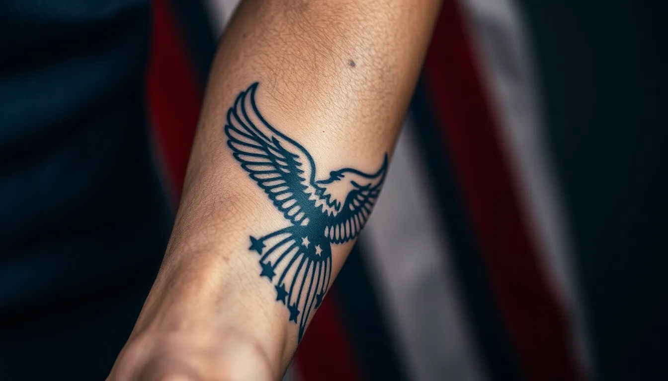 50+ Patriotic Tattoo Ideas: Eagles, Flags & Military Tributes That Honor America 10 50+ Patriotic Tattoo Ideas: Eagles, Flags & Military Tributes That Honor America 9
