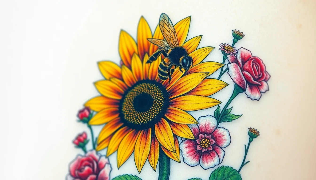 50 Stunning Queen Bee Tattoo Ideas: From Minimalist to Bold Royal Designs 10 50 Stunning Queen Bee Tattoo Ideas: From Minimalist to Bold Royal Designs 9