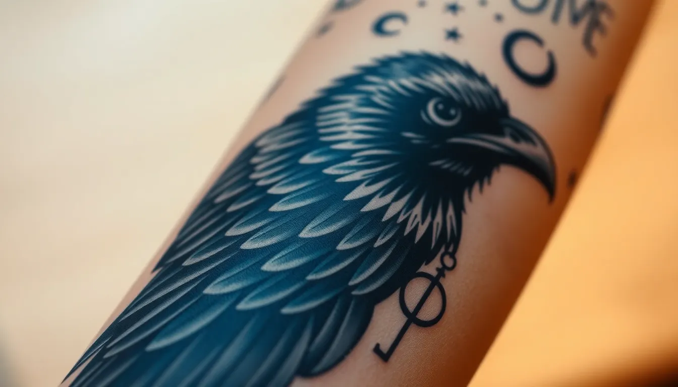 50+ Stunning Raven Tattoo Ideas: Designs, Meanings & Placement Guide for 2025 10 50+ Stunning Raven Tattoo Ideas: Designs, Meanings & Placement Guide for 2025 9