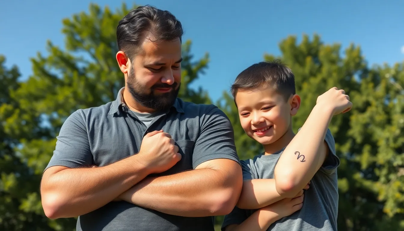 50+ Meaningful Son Tattoo Ideas for Dad: Honor Your Bond Forever 10 50+ Meaningful Son Tattoo Ideas for Dad: Honor Your Bond Forever 9