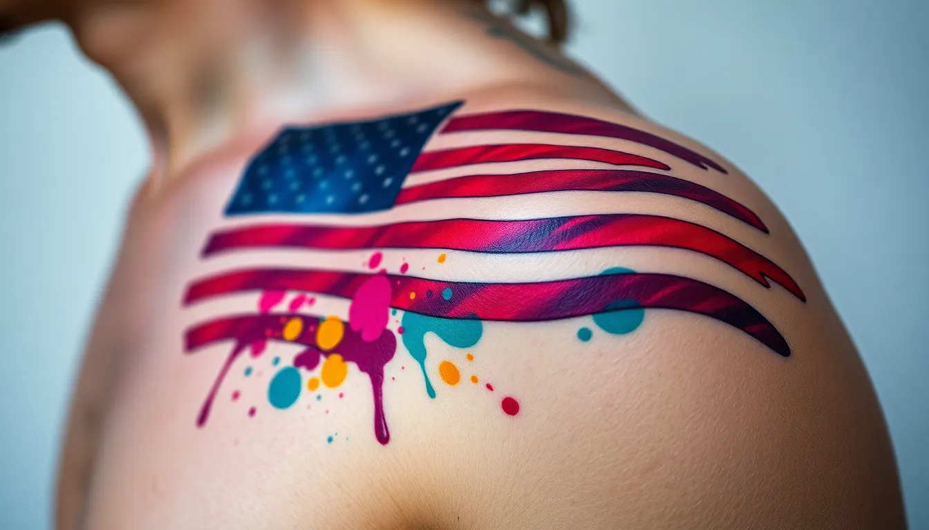 50+ American Flag Tattoo Ideas: Patriotic Designs for Every Style & Placement 12 50+ American Flag Tattoo Ideas: Patriotic Designs for Every Style & Placement 11