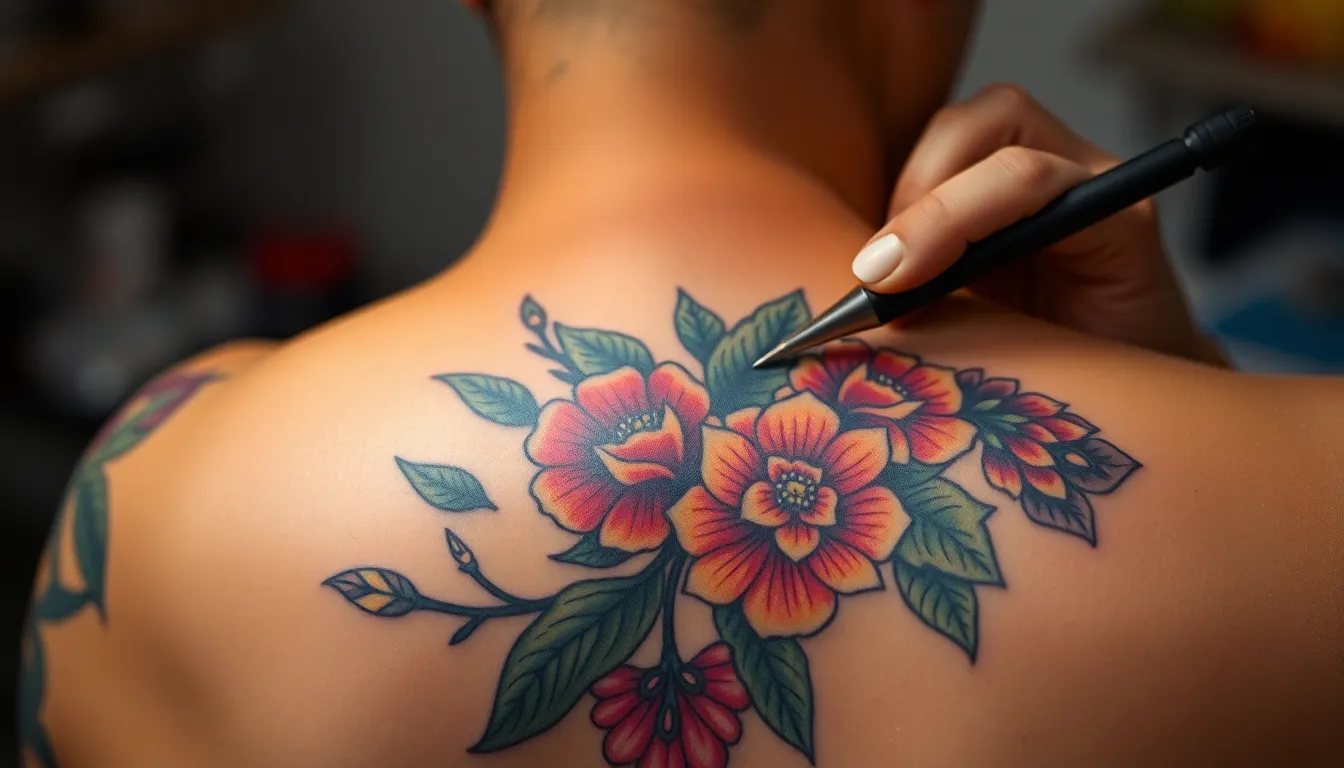 25 Stunning Cover Up Tattoo Ideas for Upper Back That Actually Work 12 25 Stunning Cover Up Tattoo Ideas for Upper Back That Actually Work 11