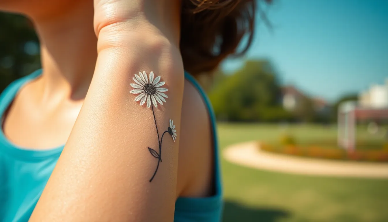 50+ Stunning Daisy Tattoo Ideas That Will Make You Want Floral Ink Right Now 12 50+ Stunning Daisy Tattoo Ideas That Will Make You Want Floral Ink Right Now 11
