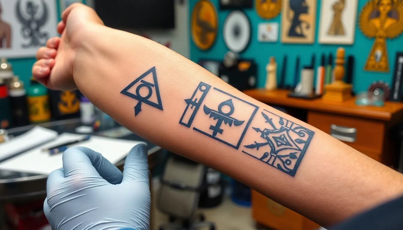 50+ Stunning Egyptian Tattoo Ideas: Ancient Symbols, Gods & Hieroglyphic Designs 12 50+ Stunning Egyptian Tattoo Ideas: Ancient Symbols, Gods & Hieroglyphic Designs 11