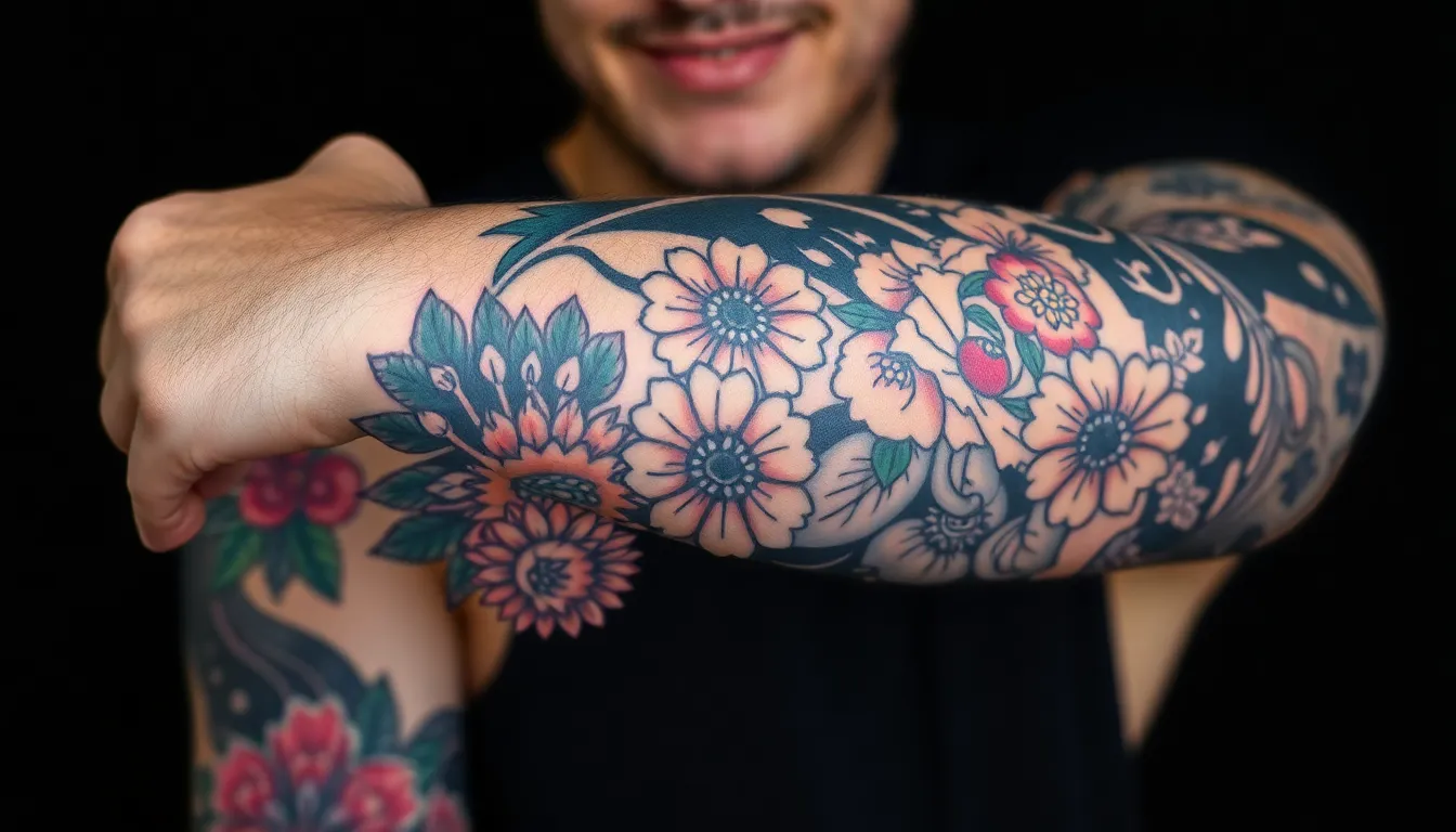 50+ Creative Fill In Ideas for Tattoo Sleeve Designs That Actually Work 12 50+ Creative Fill In Ideas for Tattoo Sleeve Designs That Actually Work 11