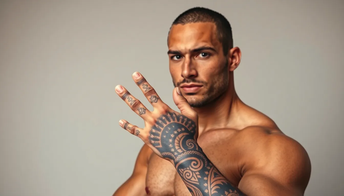 50+ Bold Hand Tattoo Ideas for Men: From Geometric to Traditional Designs 12 50+ Bold Hand Tattoo Ideas for Men: From Geometric to Traditional Designs 11