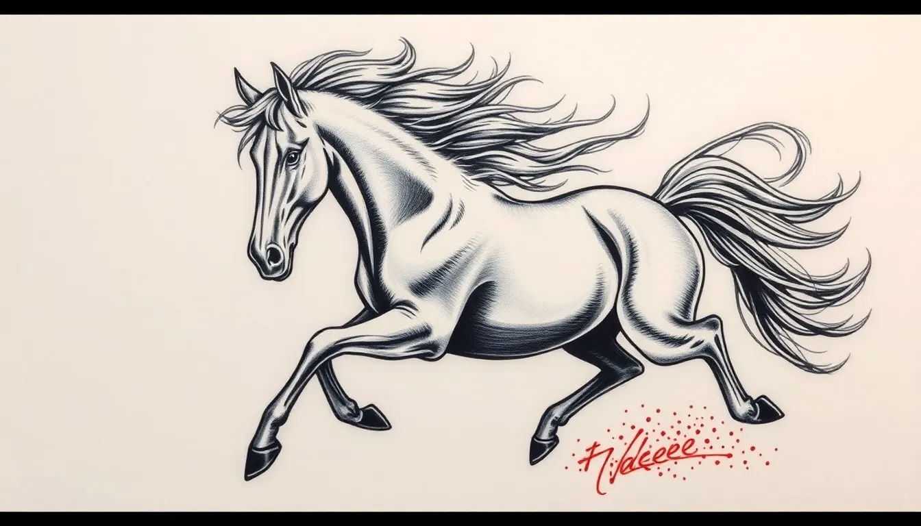 50+ Stunning Horse Tattoo Ideas: From Realistic Portraits to Minimalist Designs 12 50+ Stunning Horse Tattoo Ideas: From Realistic Portraits to Minimalist Designs 11