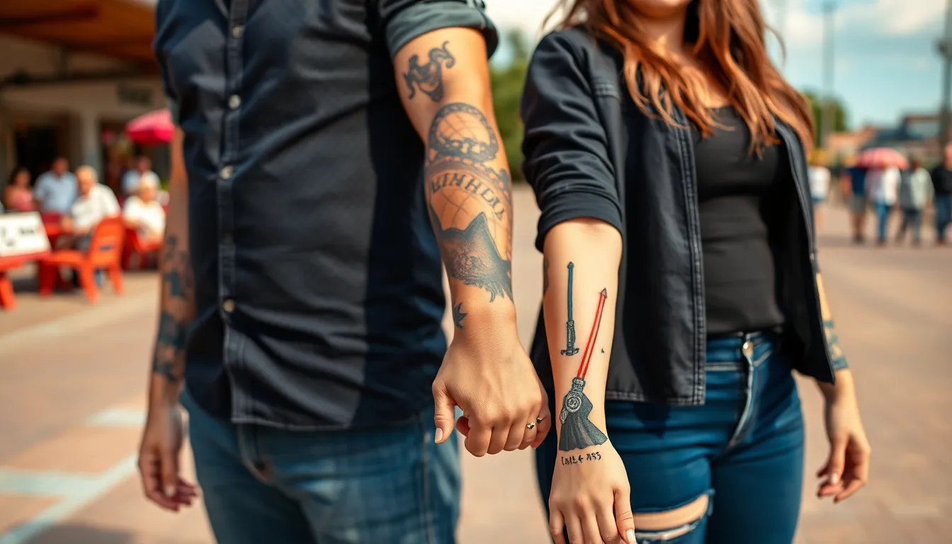 50+ Romantic Couples Tattoo Ideas That Perfectly Celebrate Your Love Story 12 50+ Romantic Couples Tattoo Ideas That Perfectly Celebrate Your Love Story 11
