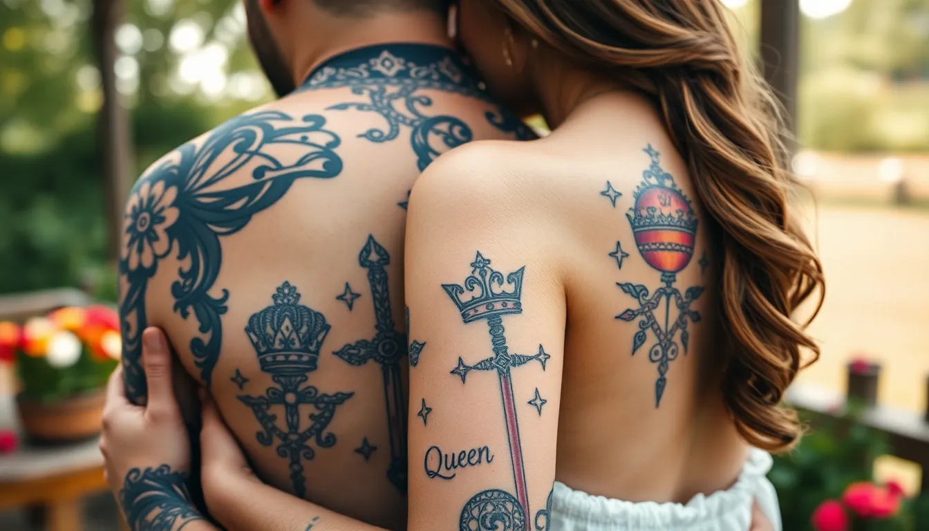 50+ Stunning King and Queen Tattoo Ideas for Couples in 2025 12 50+ Stunning King and Queen Tattoo Ideas for Couples in 2025 11