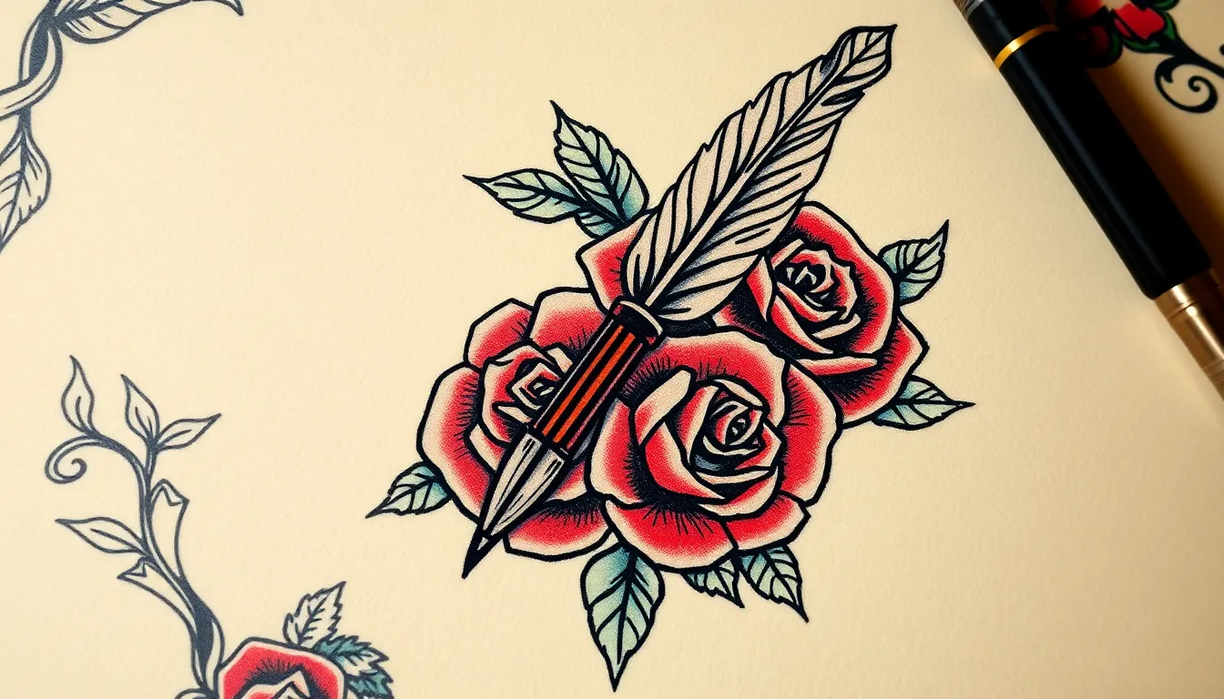 50+ Creative Pen Tattoo Ideas: From Simple Designs to Watercolor Masterpieces 12 50+ Creative Pen Tattoo Ideas: From Simple Designs to Watercolor Masterpieces 11