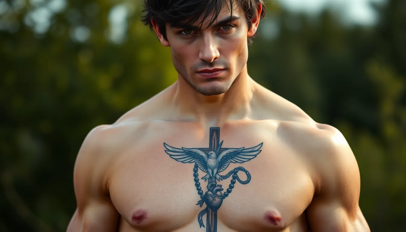 50 Religious Tattoo Ideas for Guys: Crosses, Angels & Biblical Verses That Inspire 12 50 Religious Tattoo Ideas for Guys: Crosses, Angels & Biblical Verses That Inspire 11