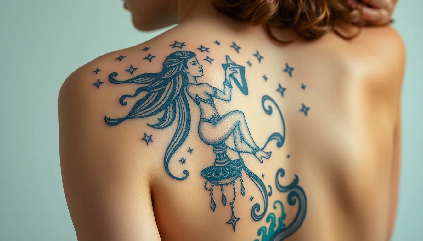 50+ Stunning Aquarius Tattoo Ideas to Show Your Water Bearer Pride 14 50+ Stunning Aquarius Tattoo Ideas to Show Your Water Bearer Pride 13
