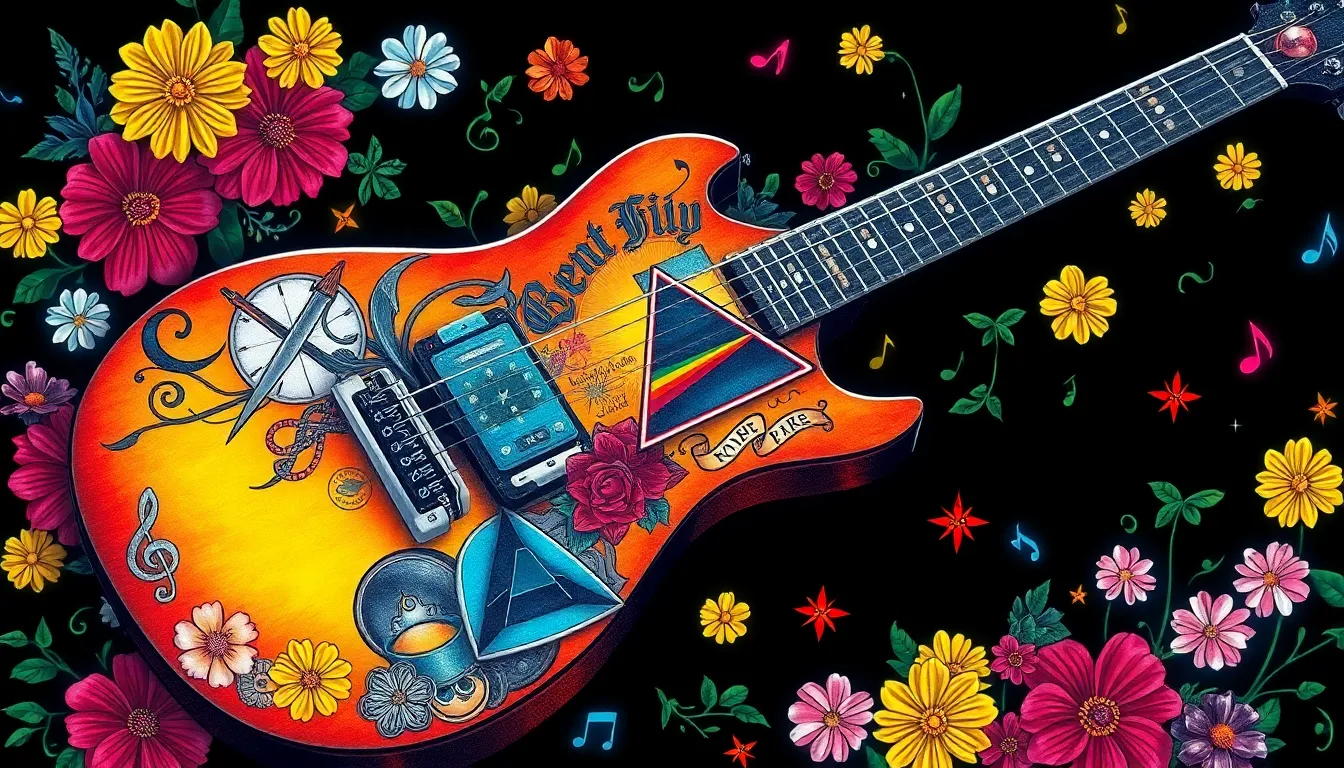50+ Guitar Tattoo Ideas: From Acoustic to Electric Designs That Rock 14 50+ Guitar Tattoo Ideas: From Acoustic to Electric Designs That Rock 13
