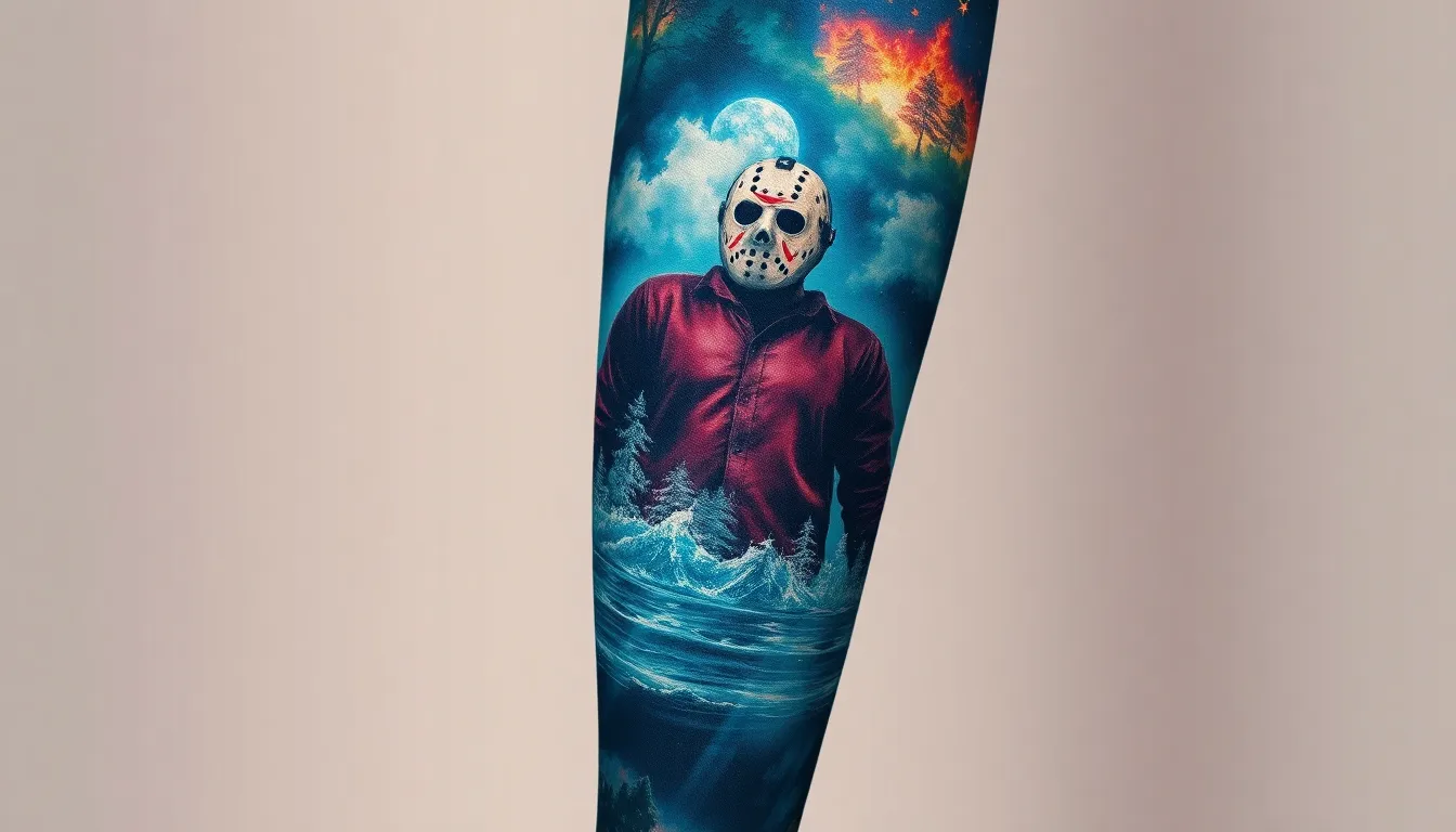 50 Spine-Chilling Jason Tattoo Ideas That Horror Fans Are Obsessing Over in 2025 14 50 Spine-Chilling Jason Tattoo Ideas That Horror Fans Are Obsessing Over in 2025 13