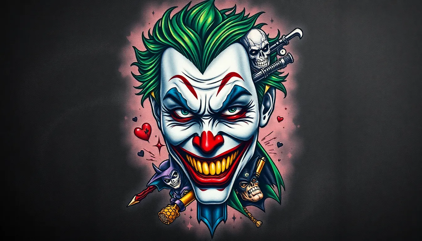 50+ Epic Joker Tattoo Ideas: From Heath Ledger to Joaquin Phoenix Designs 14 50+ Epic Joker Tattoo Ideas: From Heath Ledger to Joaquin Phoenix Designs 13