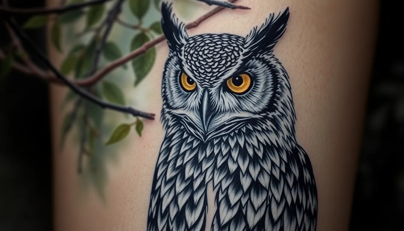 50+ Stunning Owl Tattoo Ideas: Designs, Meanings & Placement Tips for 2025 14 50+ Stunning Owl Tattoo Ideas: Designs, Meanings & Placement Tips for 2025 13