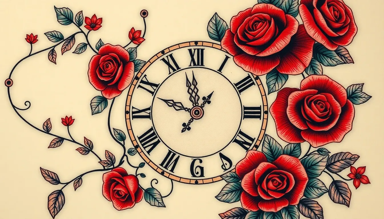 50+ Stunning Tattoo Clock Ideas That Tell Your Story (2025 Designs) 14 50+ Stunning Tattoo Clock Ideas That Tell Your Story (2025 Designs) 13
