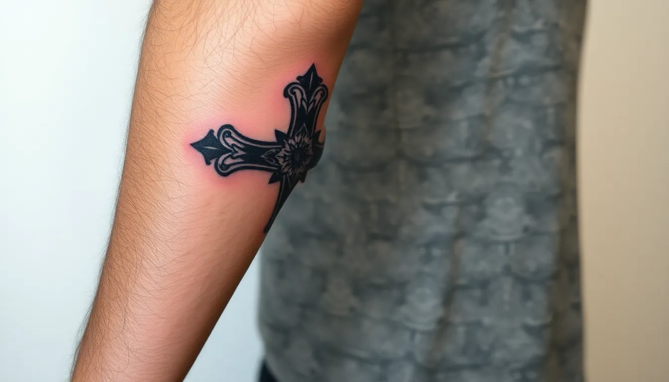 50+ Powerful Cross Tattoo Ideas for Men: Traditional to Modern Designs 16 50+ Powerful Cross Tattoo Ideas for Men: Traditional to Modern Designs 15