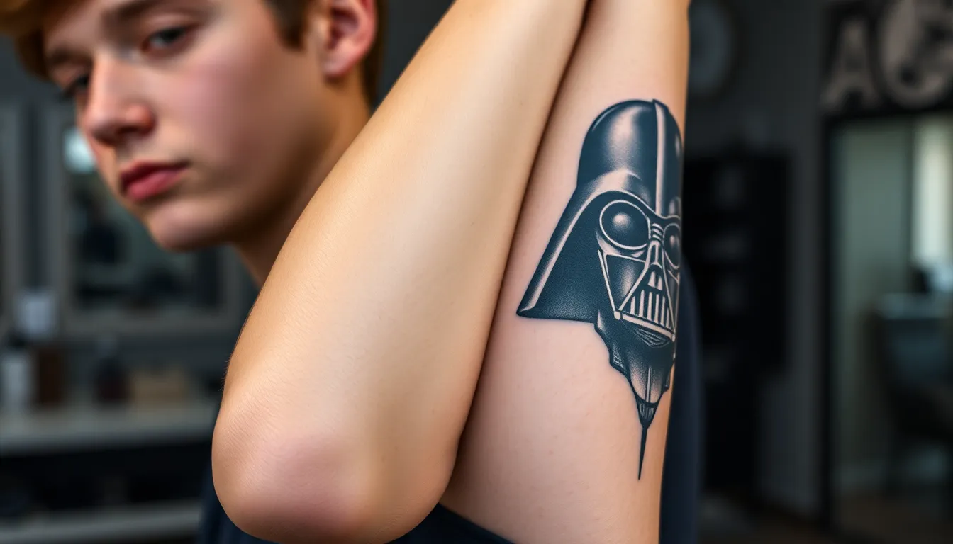 50+ Epic Darth Vader Tattoo Ideas: From Minimalist to Sleeve Designs 16 50+ Epic Darth Vader Tattoo Ideas: From Minimalist to Sleeve Designs 15