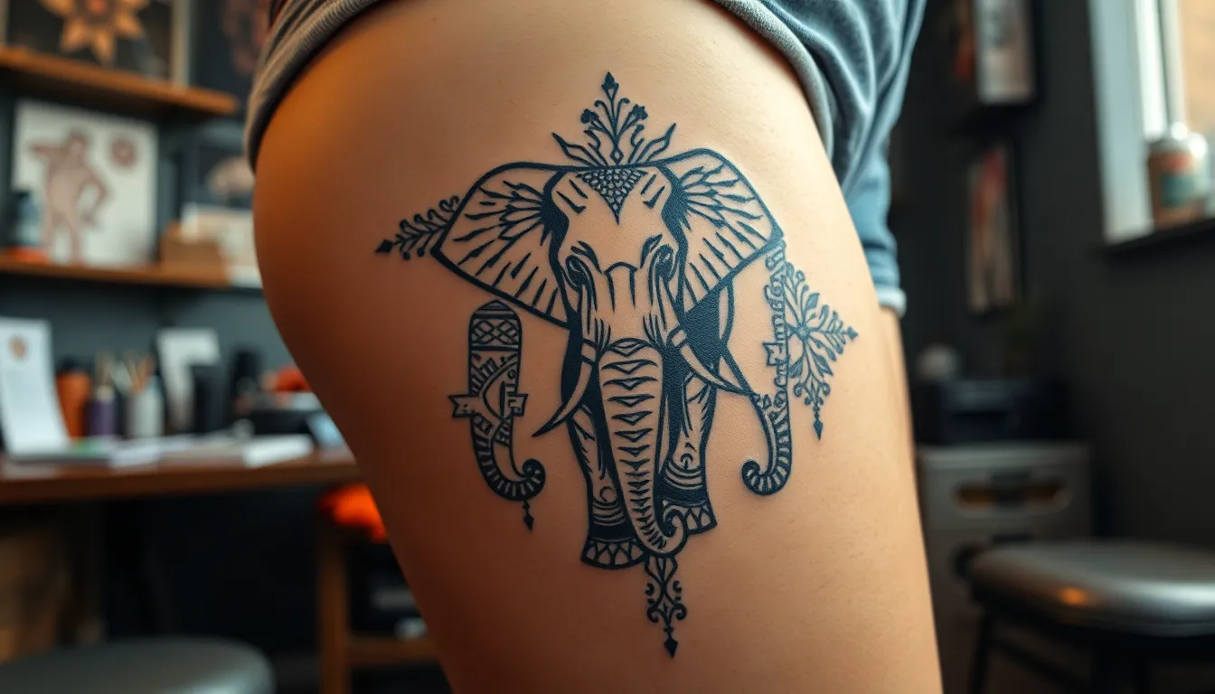 50+ Stunning Elephant Tattoo Ideas for Women: Mandala, Floral & Minimalist Designs 16 50+ Stunning Elephant Tattoo Ideas for Women: Mandala, Floral & Minimalist Designs 15