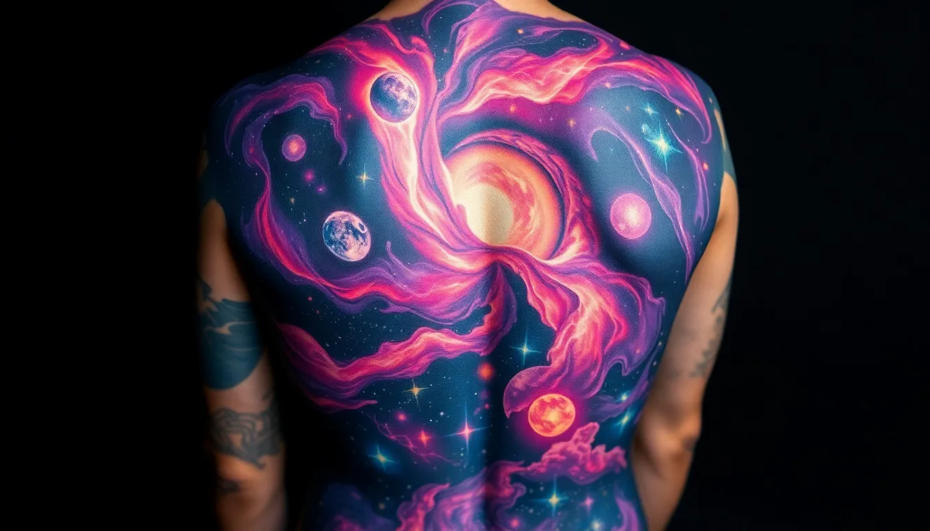 50 Stunning Galaxy Tattoo Ideas That'll Transform Your Skin Into Cosmic Art 16 50 Stunning Galaxy Tattoo Ideas That'll Transform Your Skin Into Cosmic Art 15