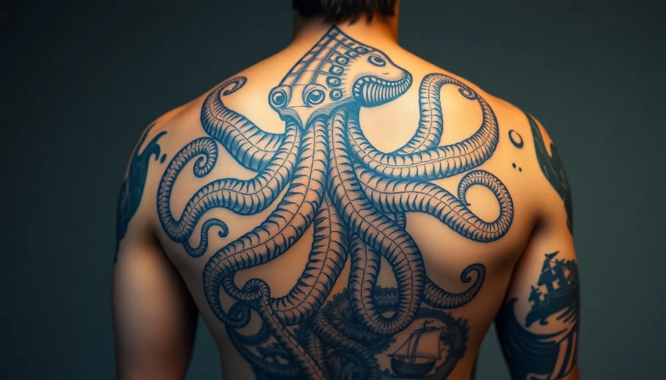 50+ Epic Kraken Tattoo Ideas: From Traditional to Modern Sea Monster Designs 16 50+ Epic Kraken Tattoo Ideas: From Traditional to Modern Sea Monster Designs 15