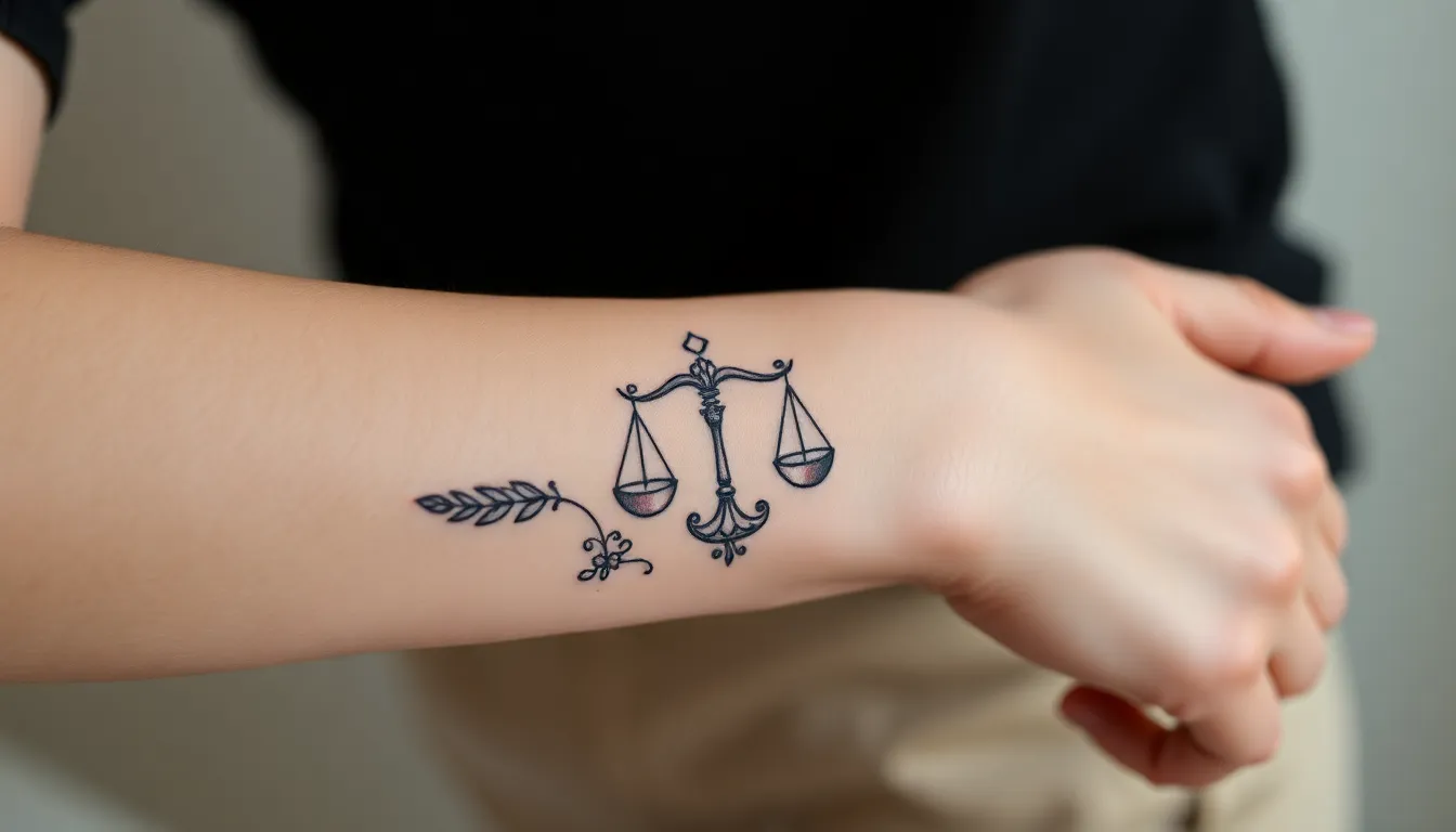 50+ Stunning Libra Tattoo Ideas: From Minimalist Scales to Bold Constellation Designs 15